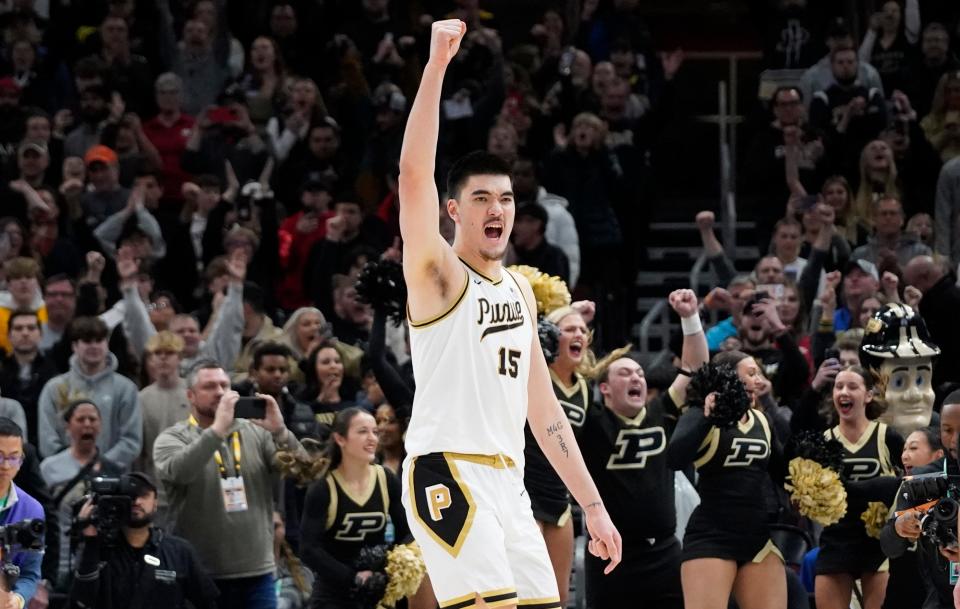 Zach Edey aims to lead Purdue to its first men's basketball national championship.