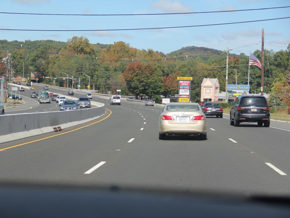 Cars on the road.