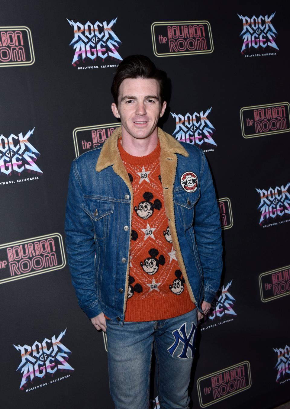Drake Bell attends the opening night of Rock Of Ages Hollywood at The Bourbon Room on Jan. 15, 2020, in Hollywood, California.