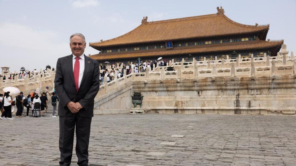 The Minister said he was very privileged to be given the special tour of the Forbidden City in Beijing as a guest of the Chinese Ministry of Commerce. Credit: DFAT Michael Godfrey