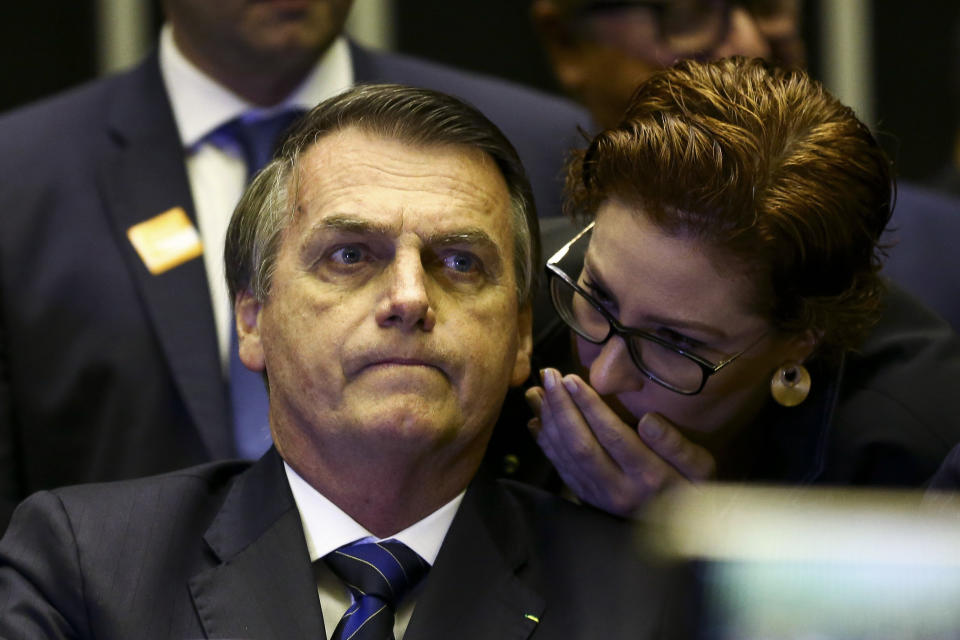 Aliados, Bolsonaro e Zambelli discutiram durante confraterniza&#xe7;&#xe3;o (Marcelo Camargo/Agencia Brasil v&#xed;a AP)