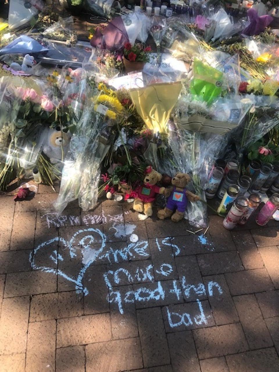 A memorial in Highland Park, Chicago (Sheila Flynn)