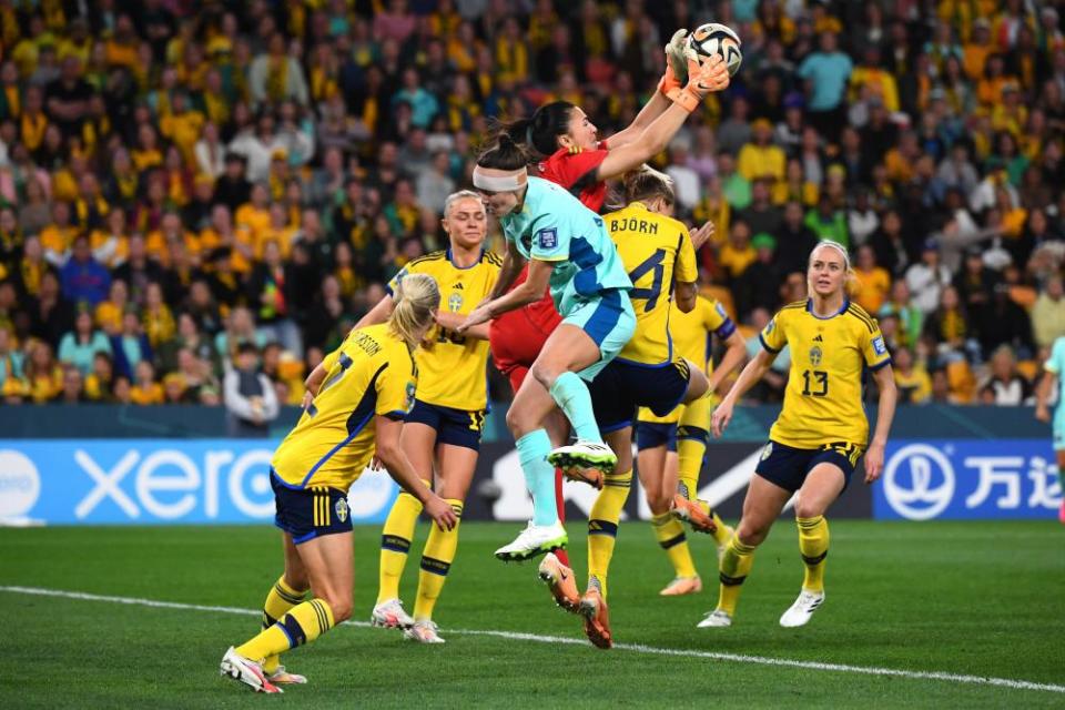 A tired-looking Matildas side could not find a way through Sweden’s defence.