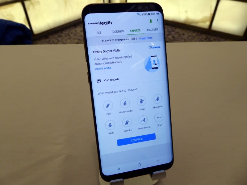 An enhanced Samsung Health app comes with integrated tele-medicine features, but only available in the US for now.