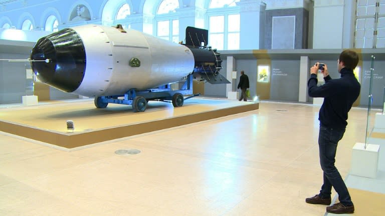 A replica of the ‘Tsar bomba’ the most powerful nuclear device ever detonated