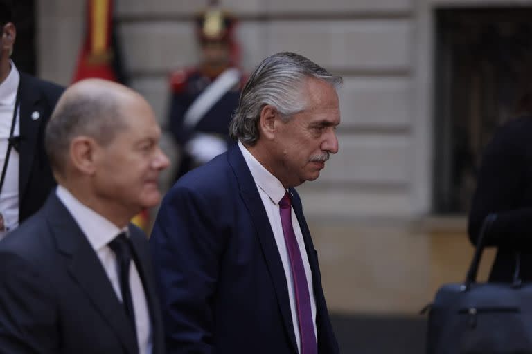 El Presidente Alberto Fernández se reunió con el canciller alemán Olaf Scholz a la Argentina.