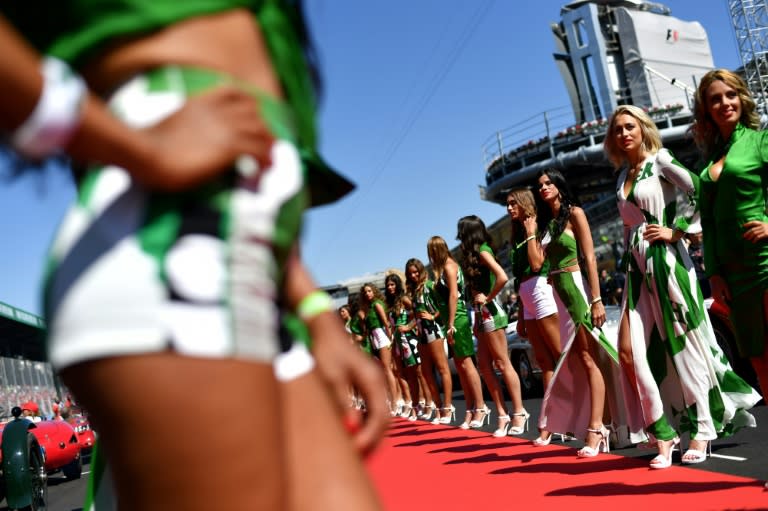 Formula One has banned "grid girls", seen here at the Italian Grand Prix in Monza
