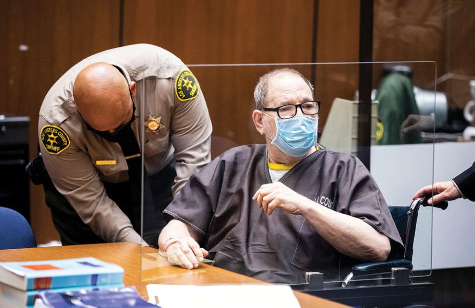 Harvey Weinstein at a pretrial hearing in L.A. in 2021