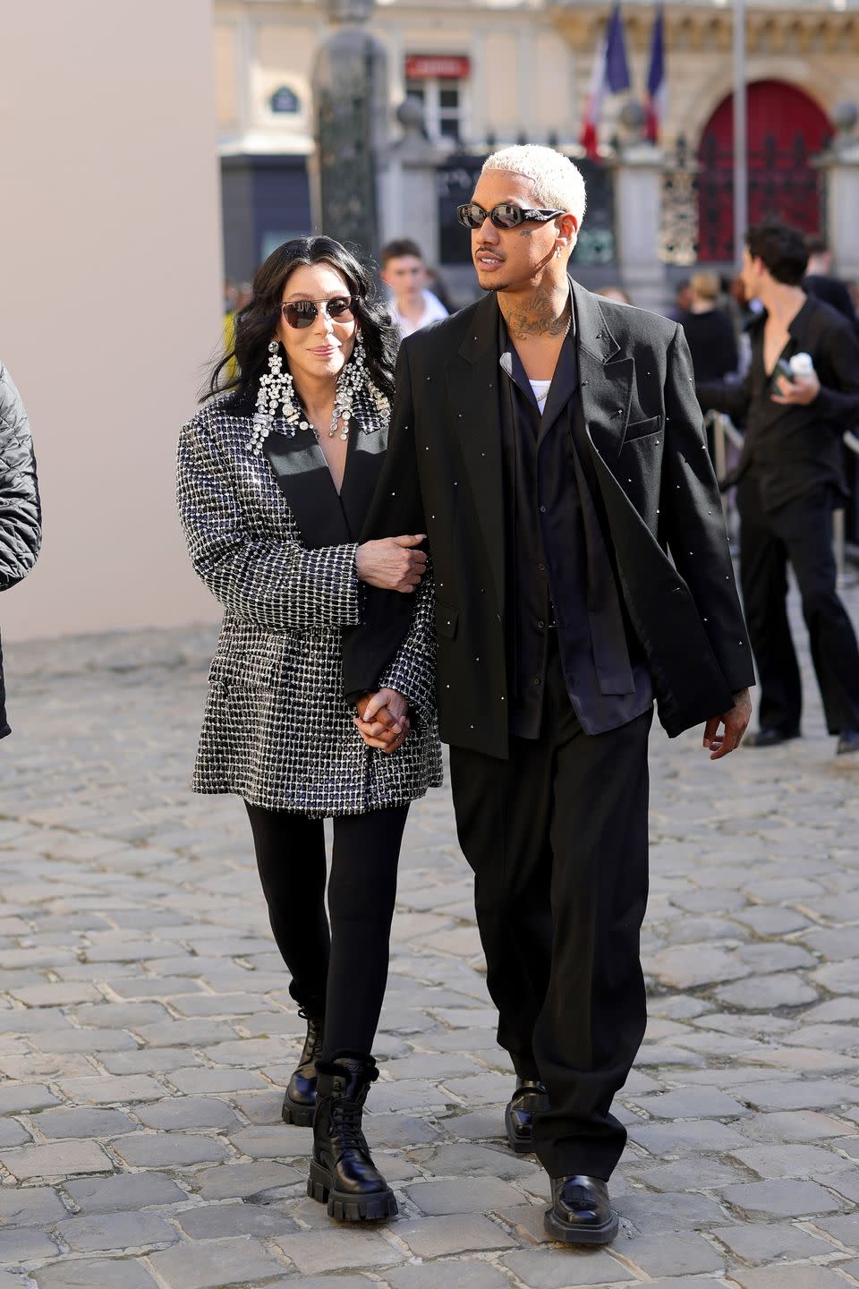 valentino outside arrivals paris fashion week womenswear springsummer 2024