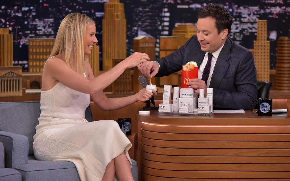 Showing her wares on The Tonight Show Starring Jimmy Fallon - Credit: Theo Wargo/Getty Images for NBC