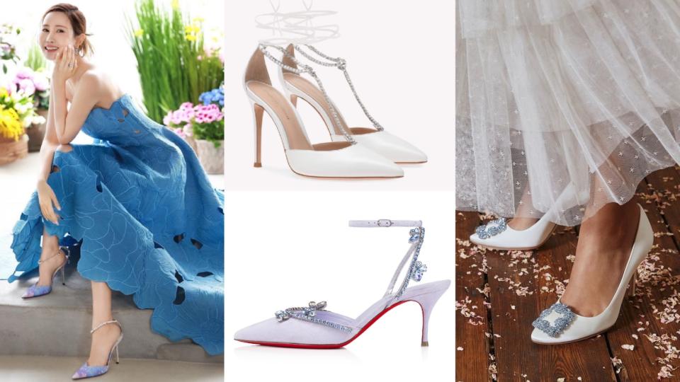 2023精品婚鞋推薦！圖片來源：Christian Louboutin、Gianvito Rossi、Jimmy Choo、Roger Vivier、Manolo Blahnik