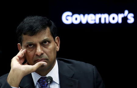 Reserve Bank of India (RBI) Governor Raghuram Rajan listens to a question during a news conference after the bi-monthly monetary policy review in Mumbai, India, in this September 30, 2014 file photo. REUTERS/Danish Siddiqui/Files