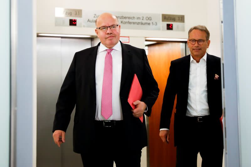 FILE PHOTO: German Economy Minister Peter Altmaier briefs the media about the "rescue package" for German airline Lufthansa at the economy ministry in Berlin