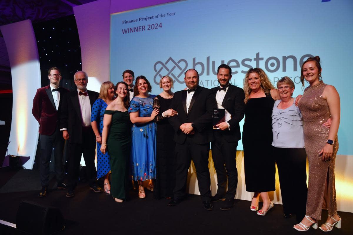 Bluestone's finance team won the Finance Project of the Year Award at the Finance Awards Wales 2024. <i>(Image: Bluestone)</i>