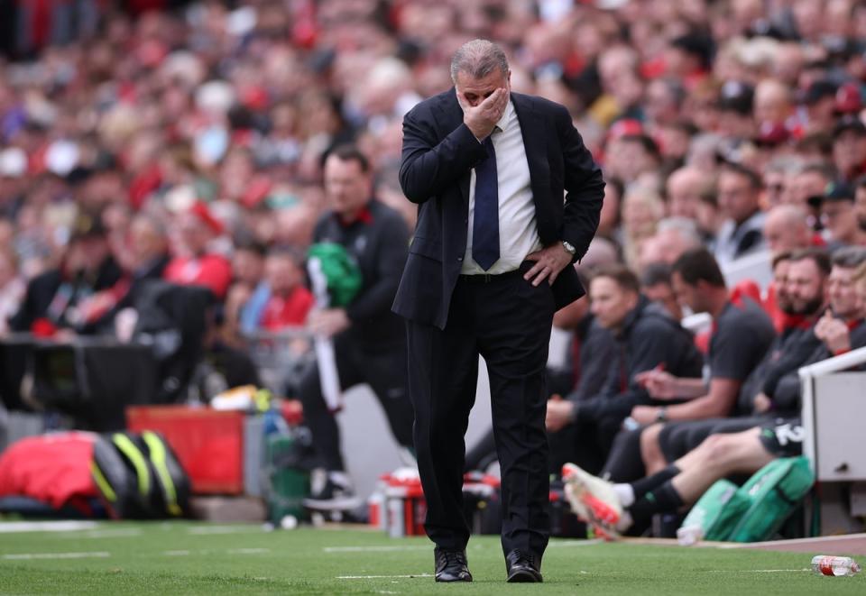 Ange Postecoglou is struggling to get anything out of his players (EPA)