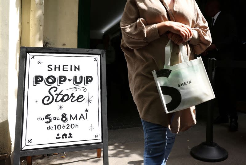 FILE PHOTO: Shein pop-up store in Paris