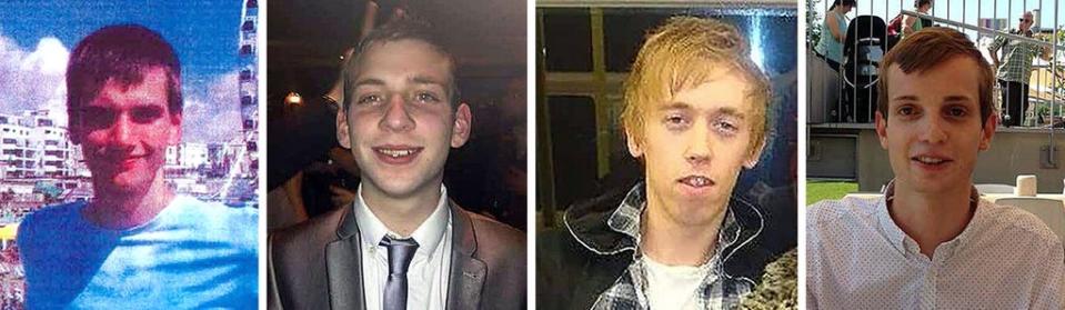 Stephen Port’s victims: (L to R) Daniel Whitworth, Jack Taylor, Anthony Walgate and Gabriel Kovari (Metropolitan Police/PA) (PA Media)