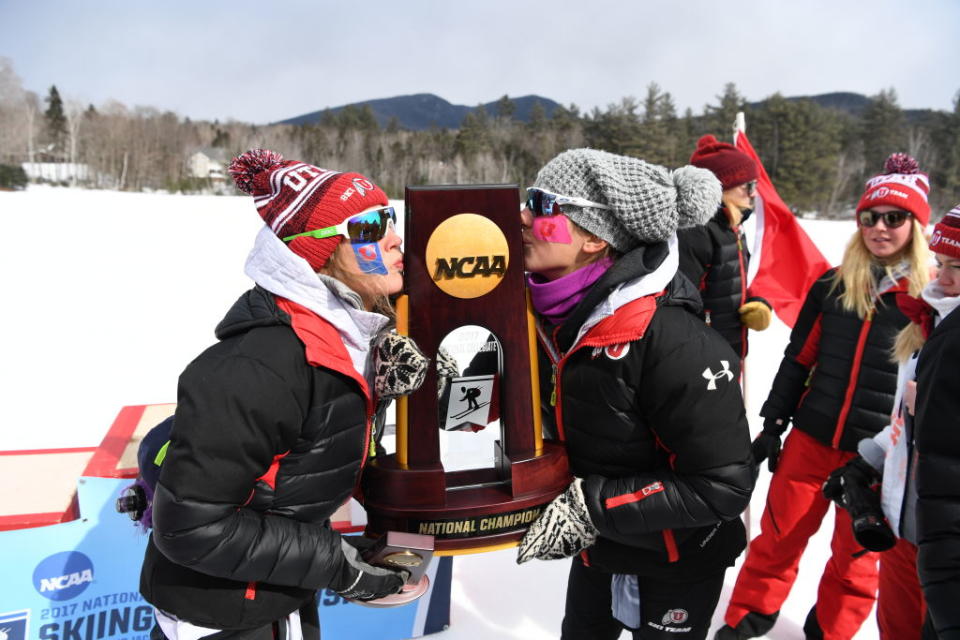 <p><strong>55. Utah</strong><br>Top 2017-18 sport: skiing. Trajectory: Down. After three straight years in the 50s, the Utes fell to No. 61 this year and longtime AD Chris Hill retired. Women’s gymnastics and skiing are toting a lot of mail at Utah, with some help from women’s volleyball. </p>