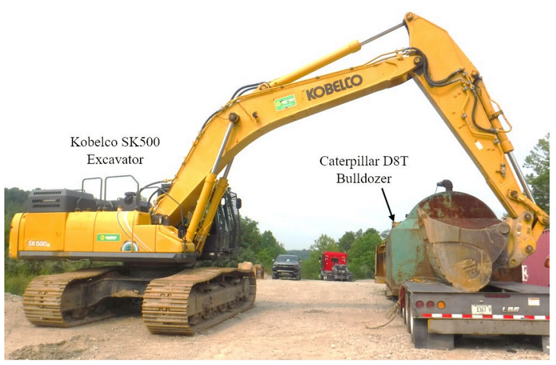 The photo shows the equipment being used when an accident happened at a Kentucky coal mine in June 2023, killing one worker.