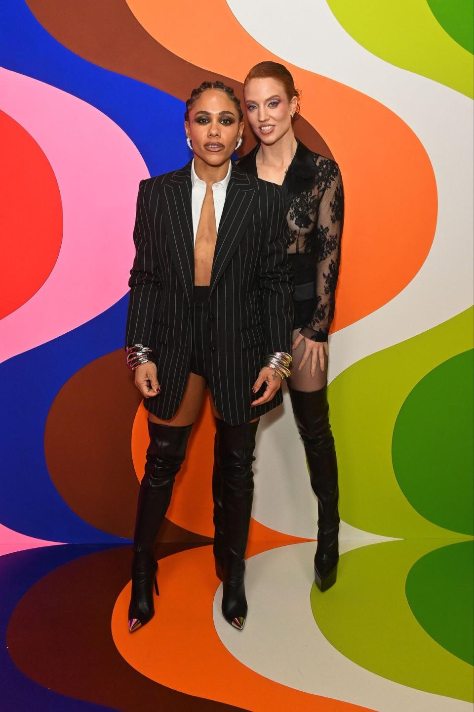 Alex Scott and Jess Glynne posed as a couple for the first time in public when they attended the 2024 BRIT Awards (Dave Benett)