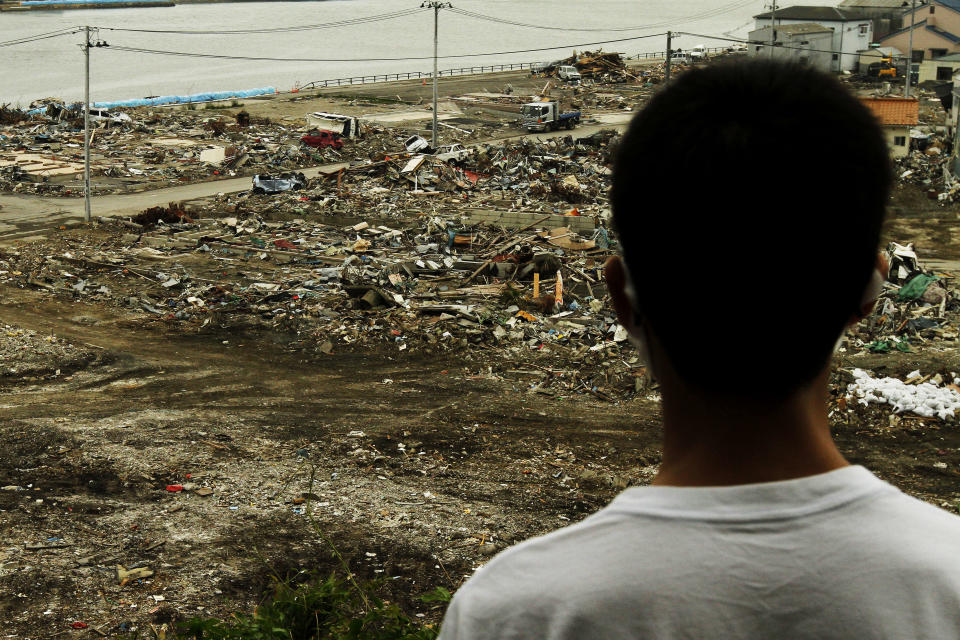 Coastal area of Ishinomaki city that was devastated by the earthquake and tsunami that hit northeastern Japan on March 11, 2011. Source: Getty Images