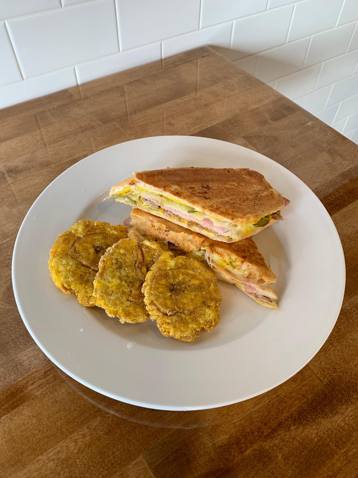 A Cuban sandwich and plantains at Pablos Havana Cafe
