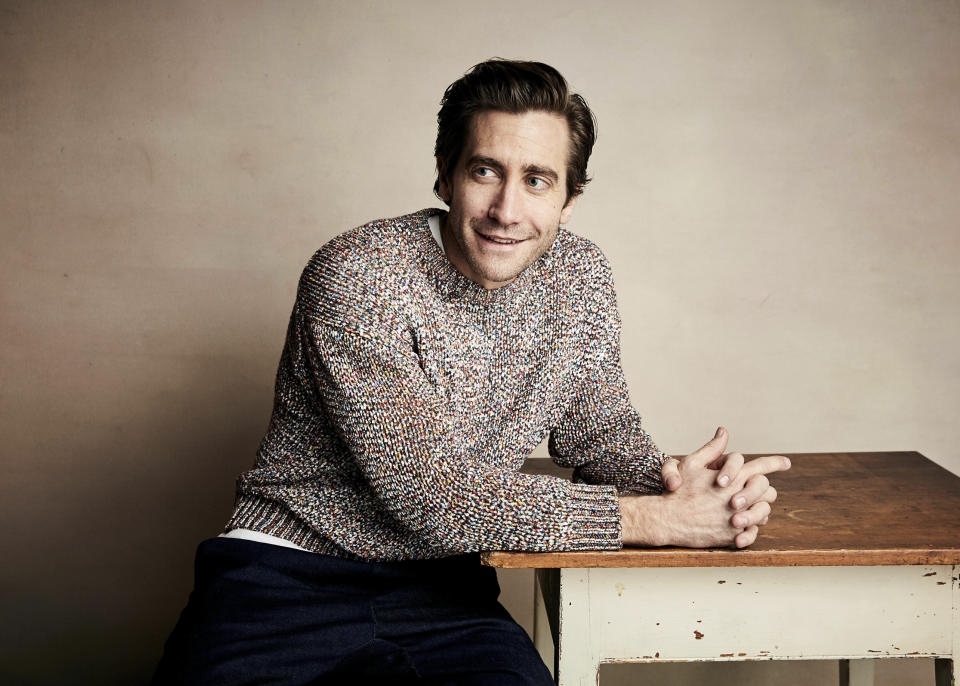 FILE - In this Jan. 27, 2019 file photo Jake Gyllenhaal poses for a portrait to promote the film "Velvet Buzzsaw" at the Sundance Film Festival, in Park City, Utah. The actor turns 40 on Dec. 19. (Photo by Taylor Jewell/Invision/AP, File)