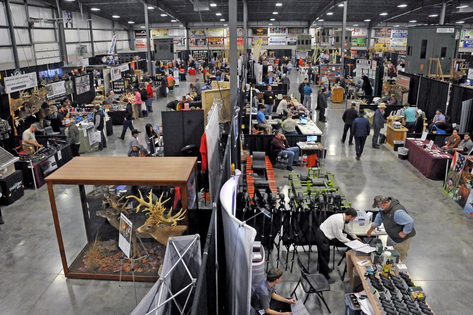 Here is a birds-eye view of a section of the Northeast Ohio Sportsman Show happening this week in Mounty Hope.