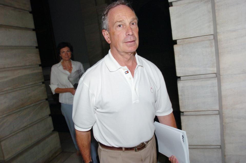 ael Bloomberg leaves City Hall after meeting with Assembly Speaker Sheldon Silver in continuing talks over a deal to approve the West Side stadium project in 2005.