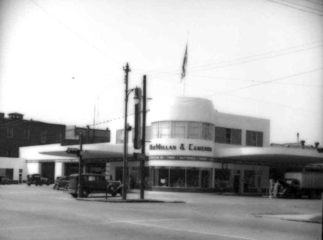 One of the first gas stations in Wilmington was MacMillan & Cameron Co. at Third and Chestnut streets.