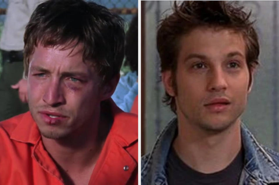 Side-by-side of Bradley Stryker and Logan Marshall-Green as Trey in "The O.C."