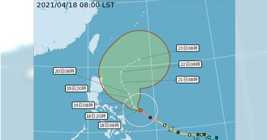 「舒力基」颱風路徑潛勢預報。（圖／翻攝自氣象局）
