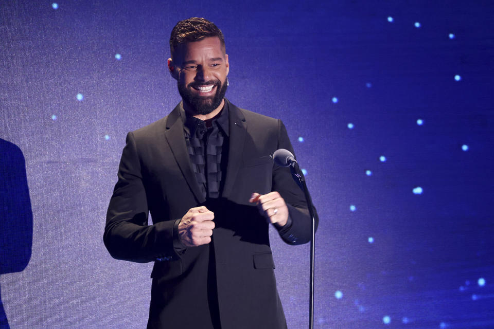 <p>BEVERLY HILLS, CALIFORNIA – MARCH 30: Ricky Martin speaks onstage during the GLAAD Media Awards at The Beverly Hilton on March 30, 2023 in Beverly Hills, California. (Photo by Randy Shropshire/Getty Images for GLAAD)</p>