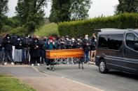 Funeral of Abukar Abdulahi Cabi, a Muslim refugee who died of COVID-19, in La Courneuve