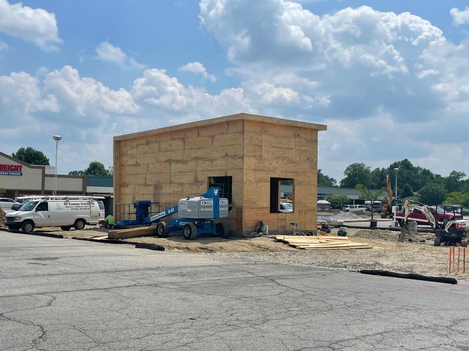 The future home of Scooter's Coffee at 9200 Westport Road, seen on June 27, 2023. Scooter's is rapidly expanding in Louisville.