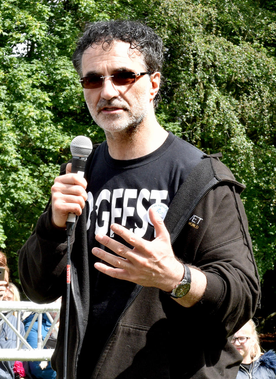 Noel Fitzpatrick had fitted the tortoise with bionic limbs. (Photo by Shirlaine Forrest/Getty Images)