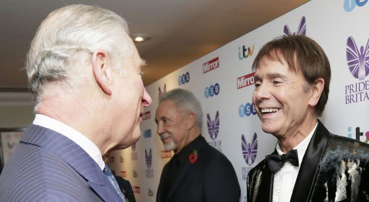 Prince Charles and Cliff Richard/PA Photos