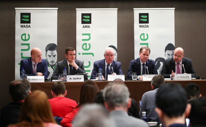 News conference of World Anti-Doping Agency in Lausanne