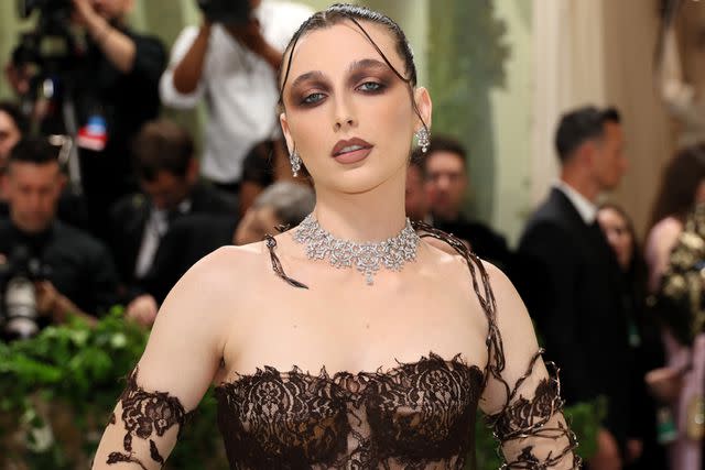<p>Dia Dipasupil/Getty</p> Emma Chamberlain attends the 2024 Met Gala on May 6, 2024