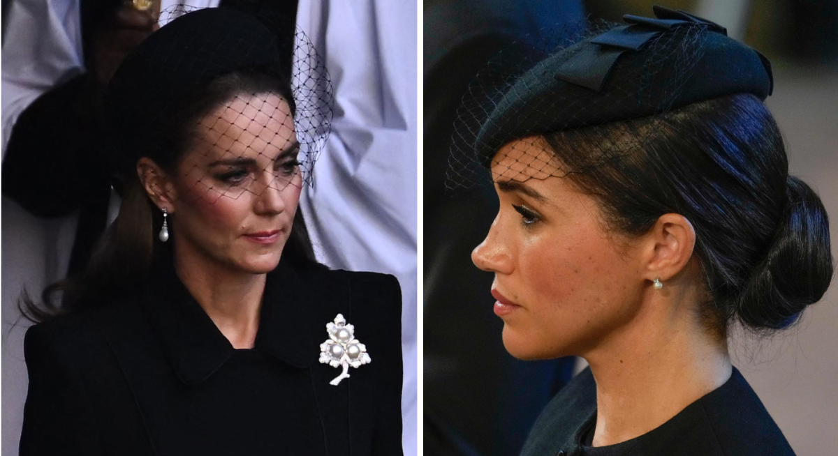 Kate and Meghan Markle wear Queen's jewellery at procession