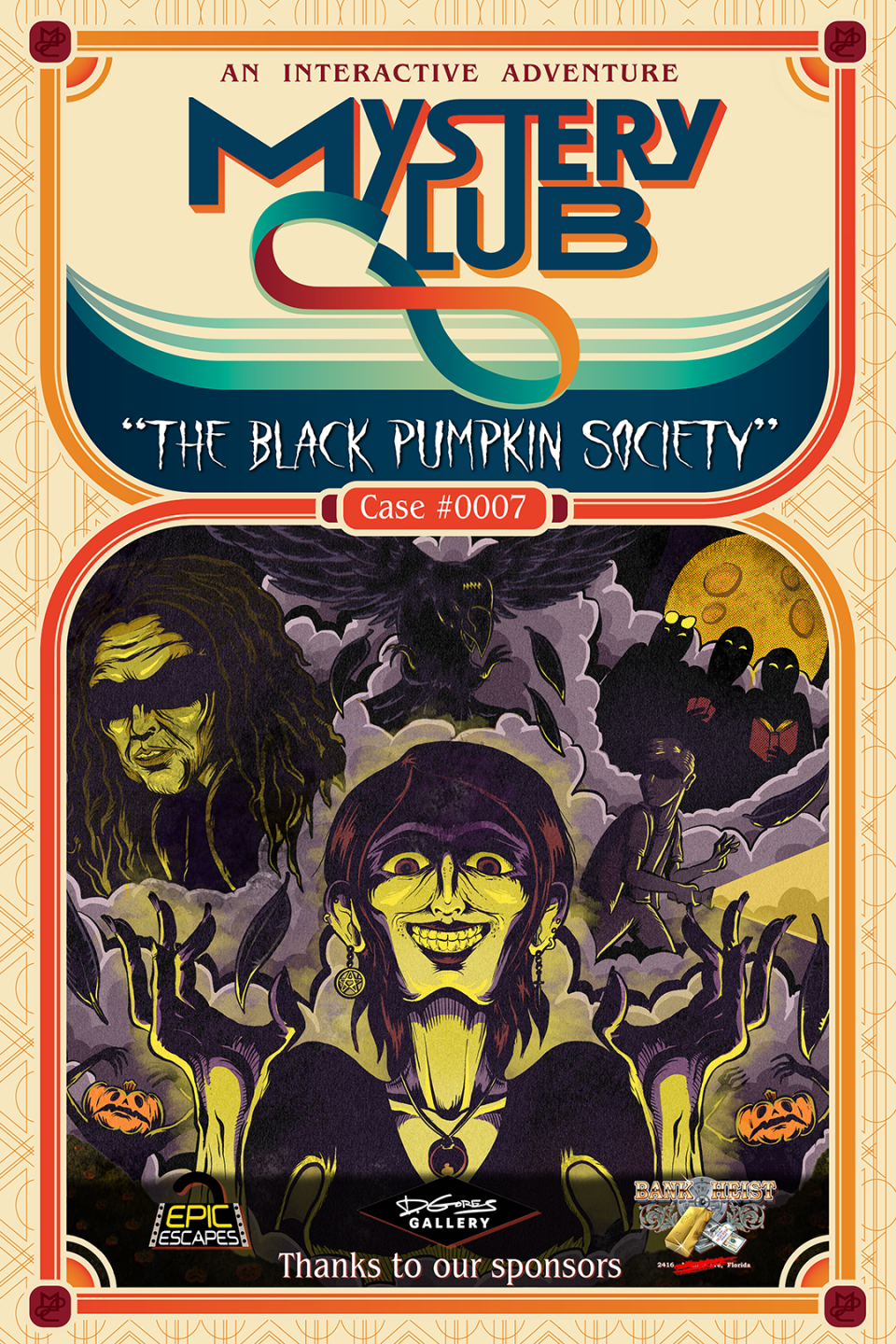 Join Mystery Club and stop the Black Pumpkin Society in the Eau Gallie Arts District on Friday, Nov. 10 at 6 p.m. and Saturday, Nov. 11 at 2 and 6 p.m.