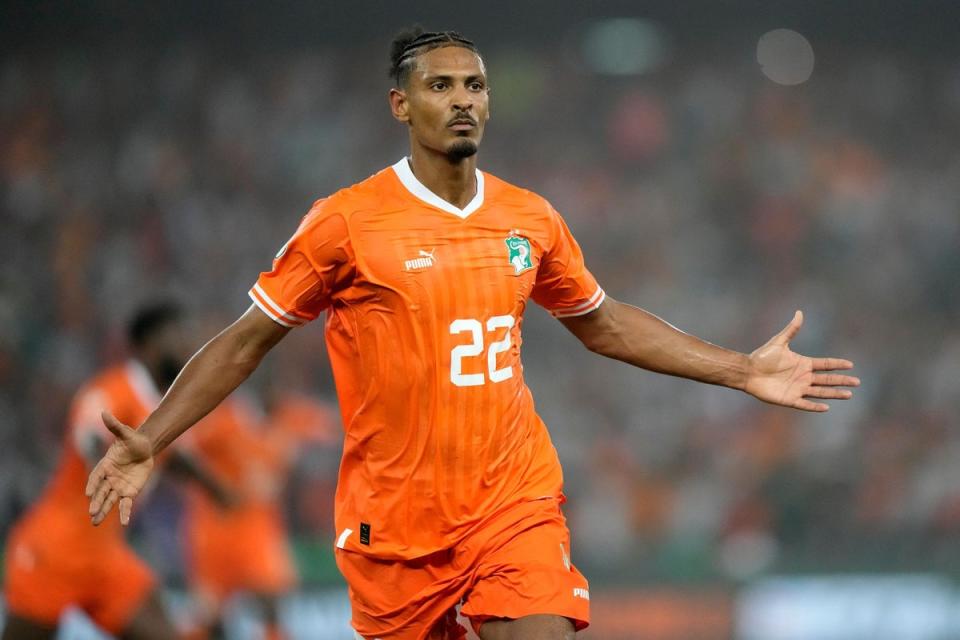 Match-winner: Sebastien Haller scored the only goal of the game as Ivory Coast beat DR Congo on Wednesday (AP)