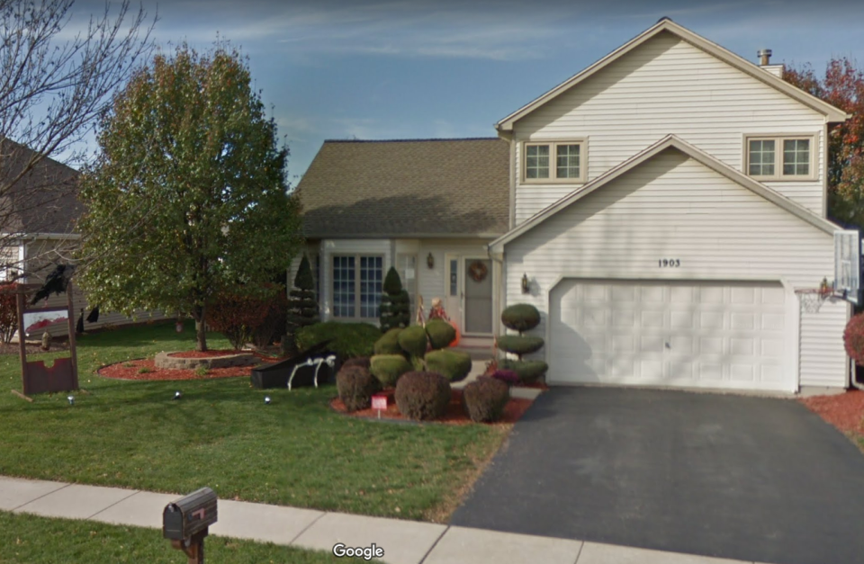 The O'Malley family home where Denise O'Malley shot her husband during the Chicago Bears game on Sept. 13, according to testimony. Image via Google Maps