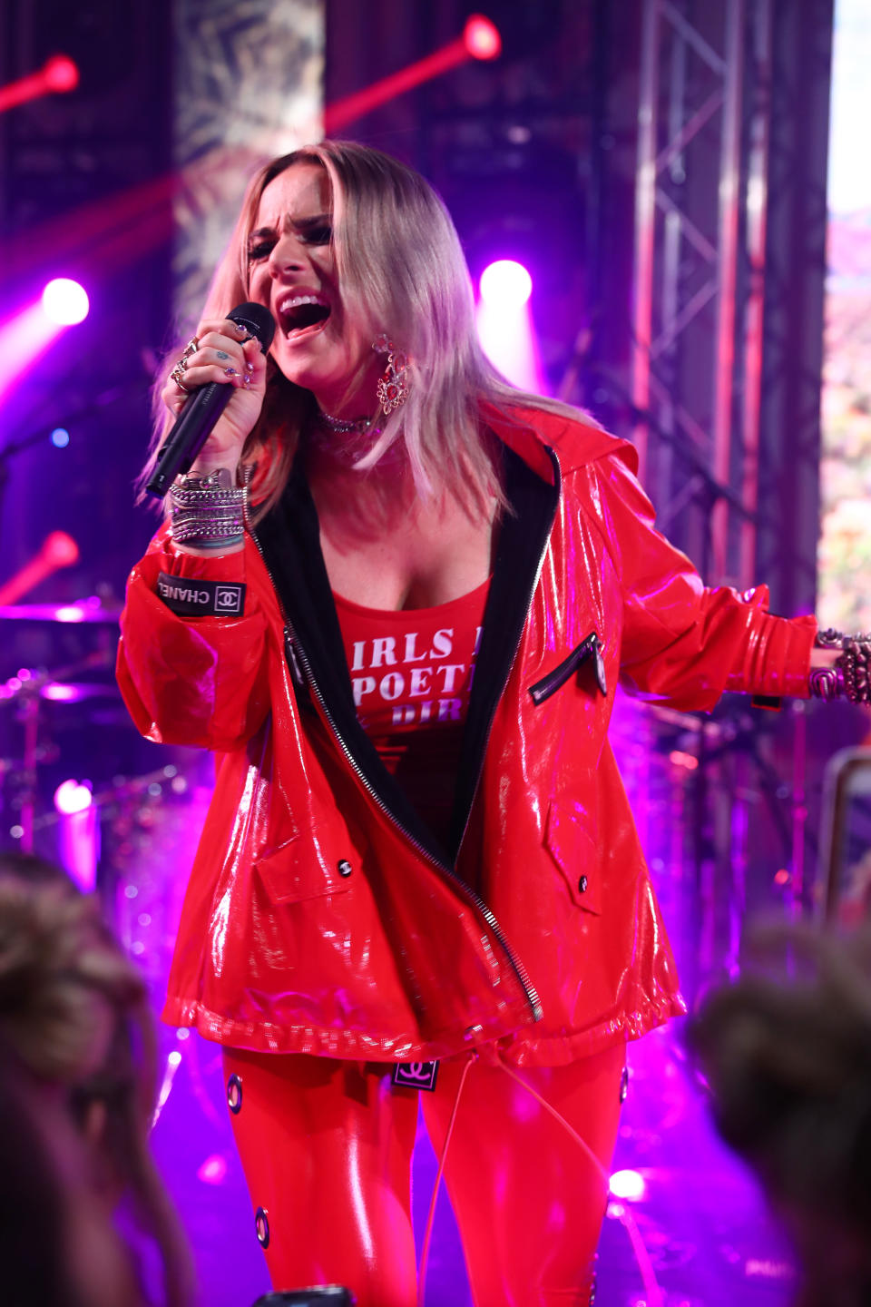 Singer Jojo performs onstage at NYLON's Midnight Garden Party on April 12, 2019 in Bermuda Dunes, California. (Photo by Joe Scarnici/Getty Images for NYLON)