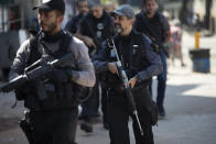 Police conduct an operation against alleged drug traffickers in the Jacarezinho favela of Rio de Janeiro, Brazil, Thursday, May 6, 2021. (AP Photo/Silvia Izquierdo)