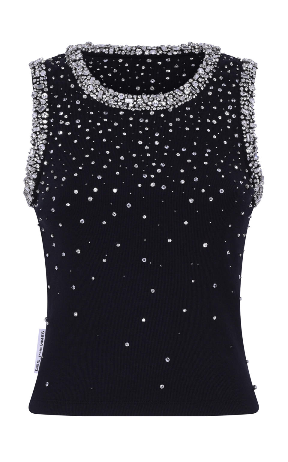 Crystal-Embellished Cotton Tank Top