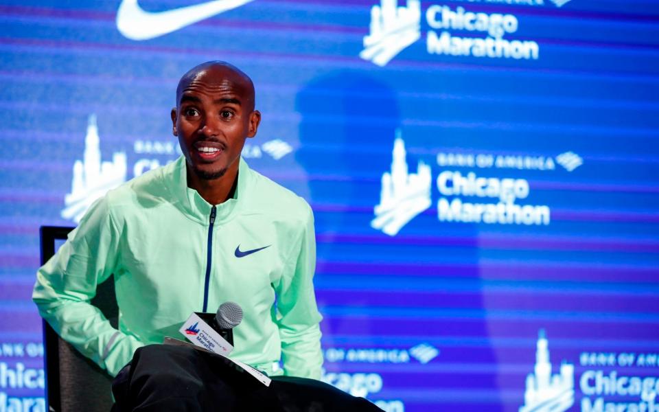 The British runner was speaking at a press conference ahead of the Chicago Marathon this weekend  - AFP