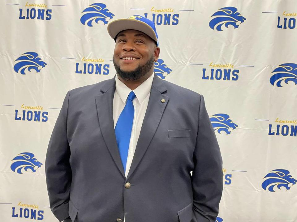 Coach Leon Boulware is in his first season coaching the Lewisville Lions.