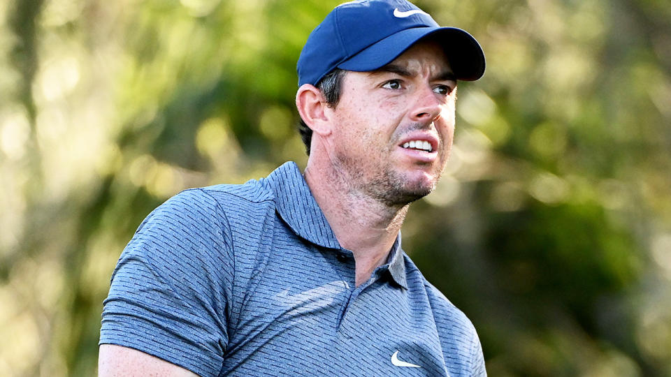 Rory McIlroy hit the water twice on his way to an opening round seven over par 79 at the Players Championship, leaving fans stunned.. (Photo by Ben Jared/PGA TOUR)