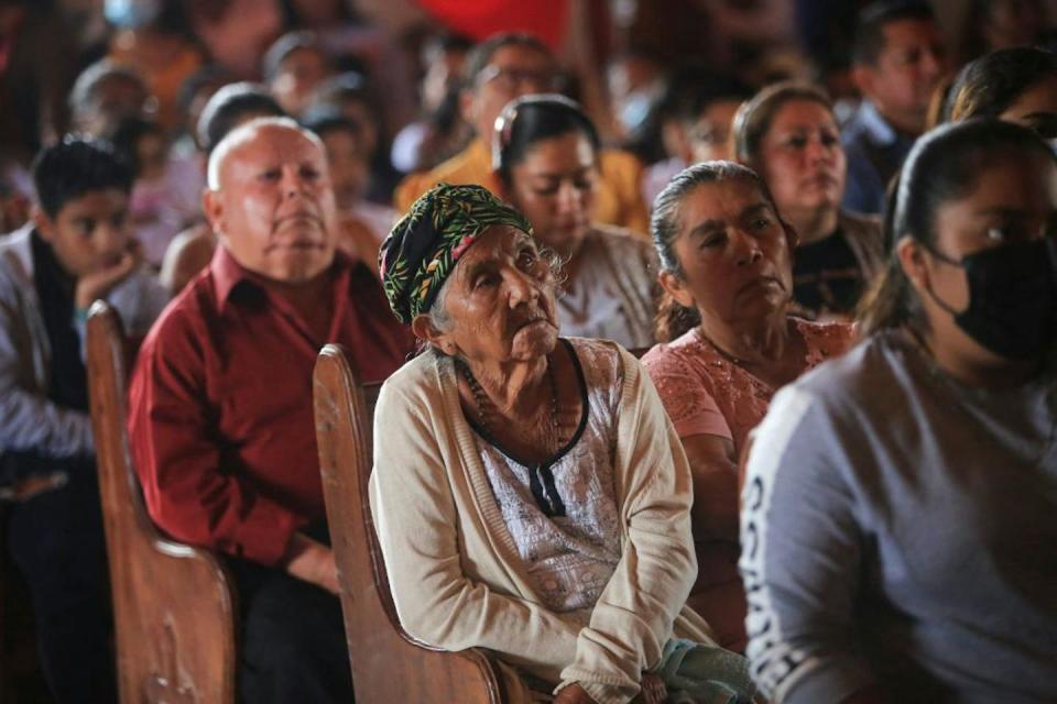 Nicaraguans attend mass in San Juan de Oriente on June 24, 2023. <a href="https://www.gettyimages.com/detail/news-photo/people-attend-a-mass-during-celebrations-in-honour-of-san-news-photo/1259026822?adppopup=true" rel="nofollow noopener" target="_blank" data-ylk="slk:Stringer/AFP via Getty Images;elm:context_link;itc:0;sec:content-canvas" class="link ">Stringer/AFP via Getty Images</a>